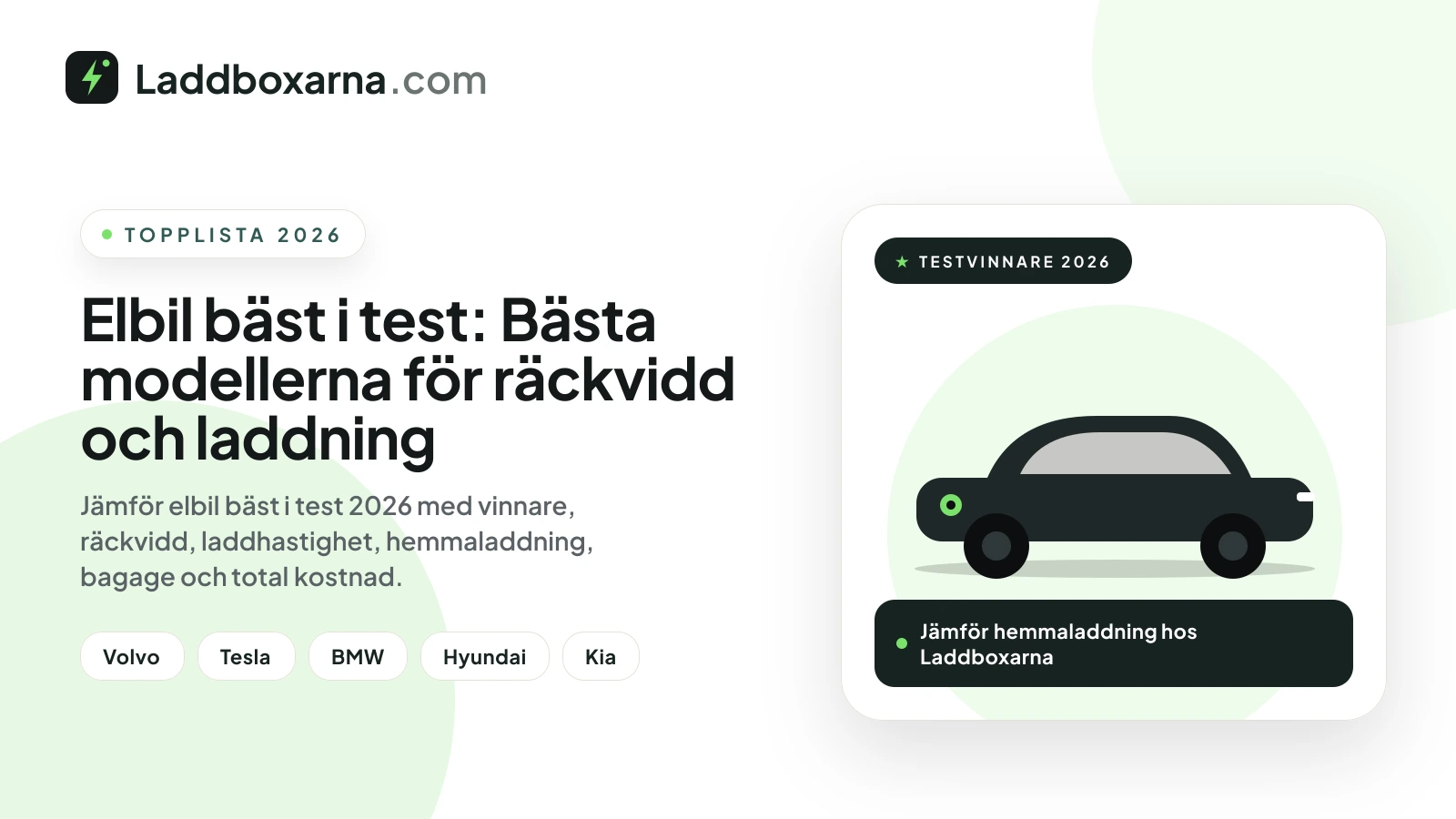 Elbil bäst i test: Bästa modellerna för räckvidd och laddning