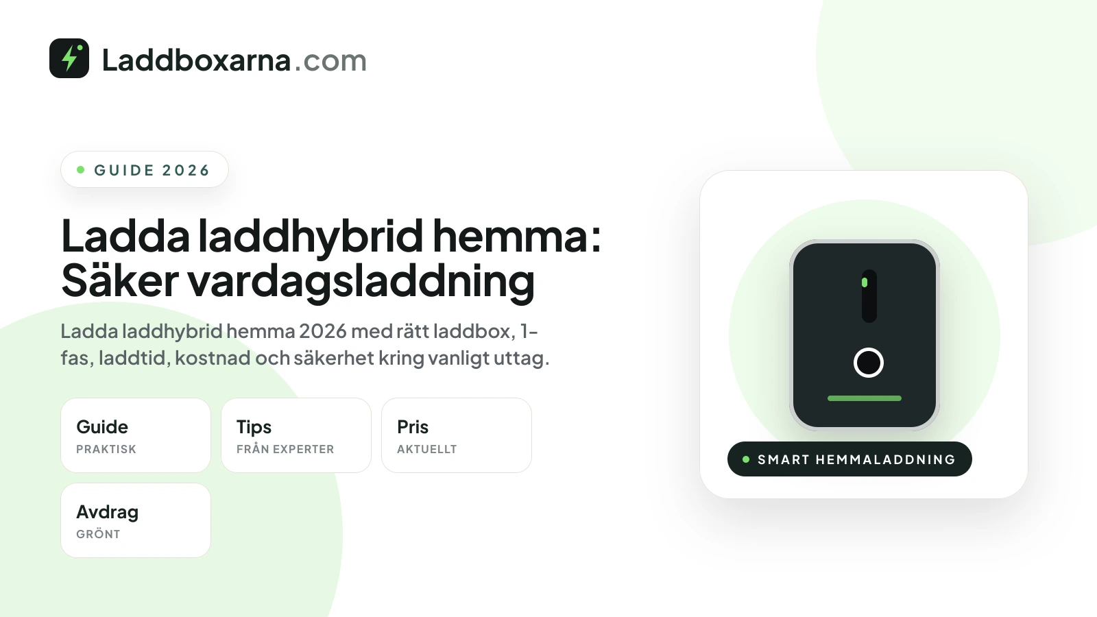 Ladda laddhybrid hemma: Säker vardagsladdning